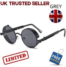 Retro Polarized Sunglasses Round Lens Men Women Driving Gothic Steampunk Glasses