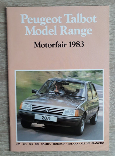 Peugeot talbot range - talbot, brochure
