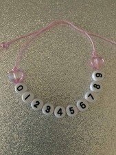 Telephone Number Childs Bracelet Pink Heart Mobile If Lost Call Bangle Autism