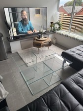 Large Italian Clear Glass Table