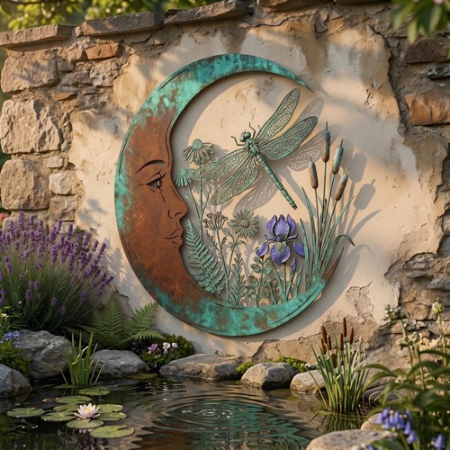 Dragonfly moon wall art - wall, art,