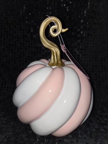 Halloween pink white striped - white,