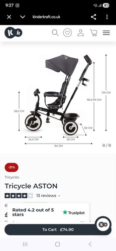 Kinderkraft kiddies pushchair - kinderkraft,