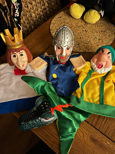 Vintage set hand puppets - set, 4