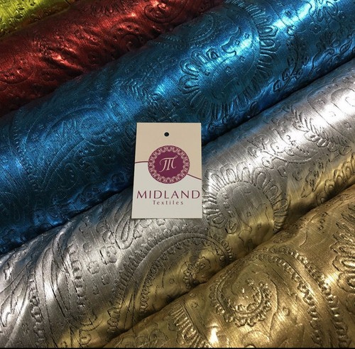 Lame paisley embossed foil - lame,