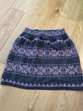 Grey/pink Thick Knitted Skirt