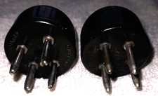 Vintage Bulgin 4 Pin Plugs x 2