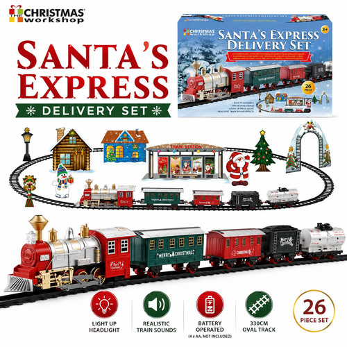 Christmas train set deluxe - christmas,