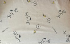Vintage 1958 Snoopy & Woodstock cotton fabric sewing panel 46cm X 28cm