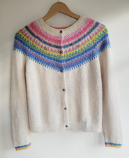 Mini Boden Girls Christmas Fair Isle Cardigan Age 11-12 Years 152cm Multi