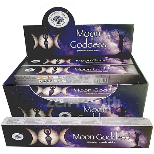 Green tree moon goddess - green,