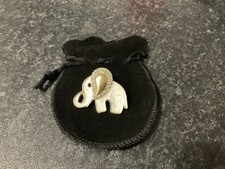 Rhinestone Gold Tone Elephant