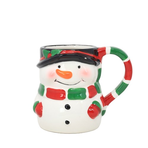 Snowman christmas mug ceramic - snowman,