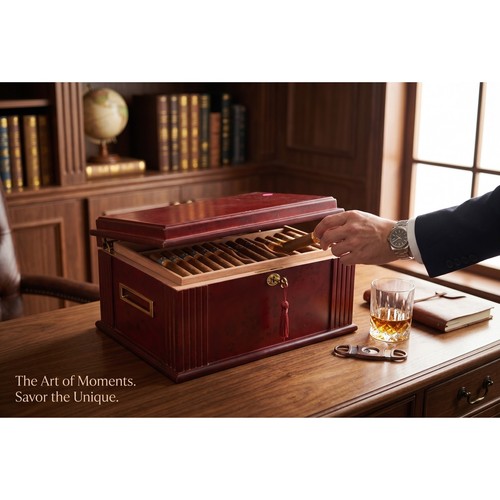 Vtg humidor antique - vtg,