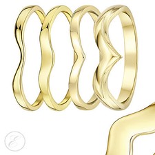 9ct Yellow Gold Ring Curved