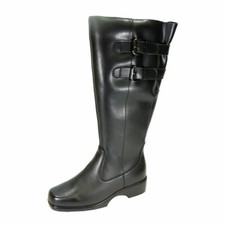 PEERAGE Women Extra Wide Width Wide Calf Water Resistant Leather Boots LB7085
