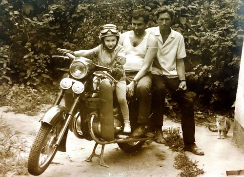 1960s soviet motorcycle child - soviet,