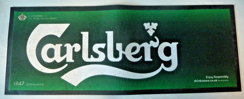 Carlsberg lager bar mat - carlsberg,