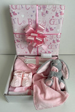 Luxury Baby Girl Gift Basket Hamper Maternity Baby Shower Gift New Baby Pink