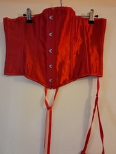 Slimming Waspie In Red Satin
