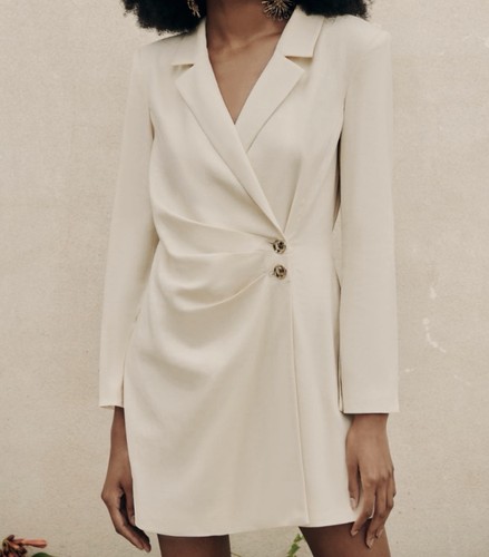 Zara linen blend blazer dress - zara,