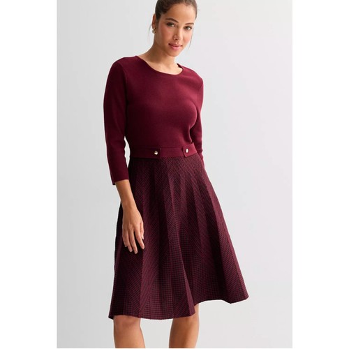 London times burgundy plaid - london,