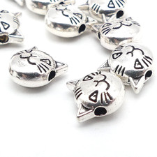 10 Cat Metal Spacer Bead