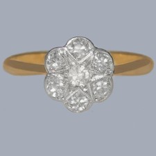 Antique 1920s Diamond Cluster