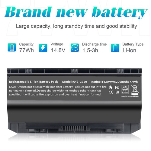 A42 g750 laptop battery - a42-g750, for