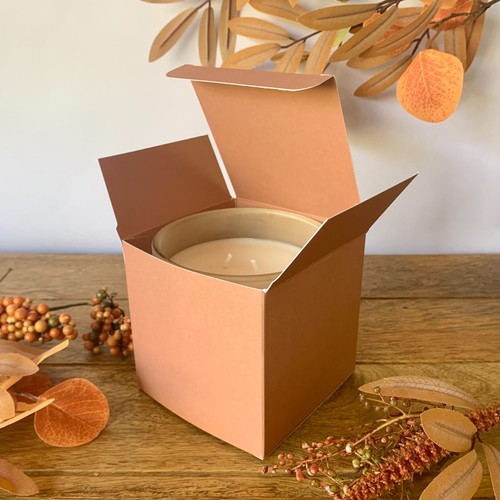 Gift boxes burnt orange kraft - gift,