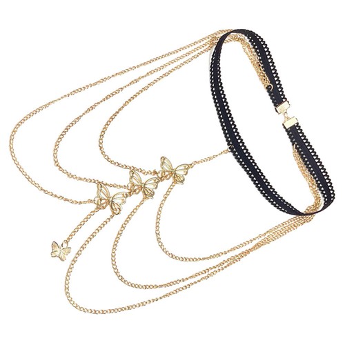 Layered thigh chain butterfly - layered,