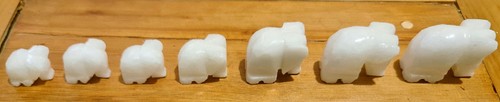 Onyx elephants set 4cm - elephants,