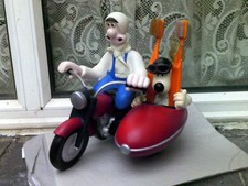 Large Wallace & Gromit Motorbike & Sidecar Toothbrush Holder Vintage 1989 