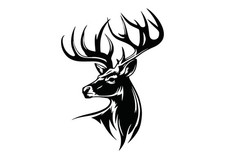 Stag Head Deer Vinyl Decal