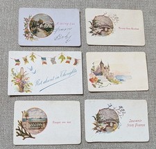 6 Original WW1 SILK POSTCARD