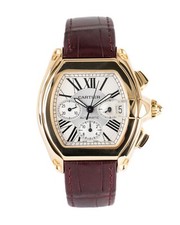Cartier Roadster 2619 White Dial Yellow Gold 2006 Mens Watch