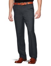 Farah Mens Flexi Waist Trousers Smart Casual Charcoal Grey