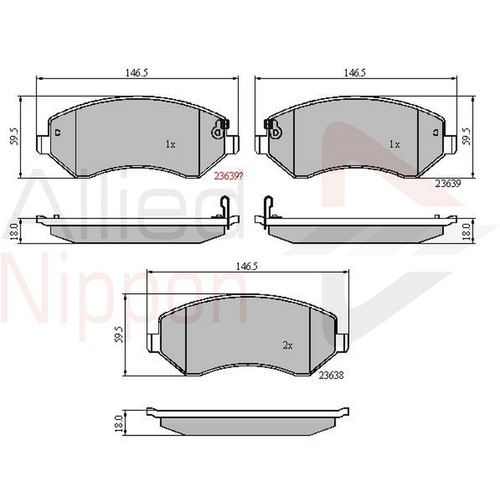 Brake pads set for chrysler - brake,