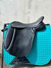 17” Fiona Cork WH saddle XXW with flat tree Black Leather slightly new