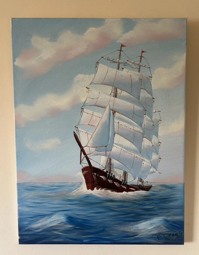 Vintage original oil painting - original,