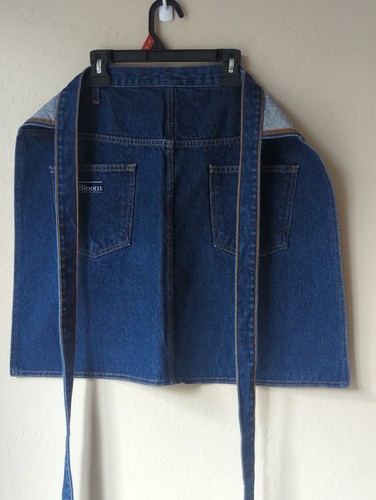 Bloom denim apron skirt - apron,