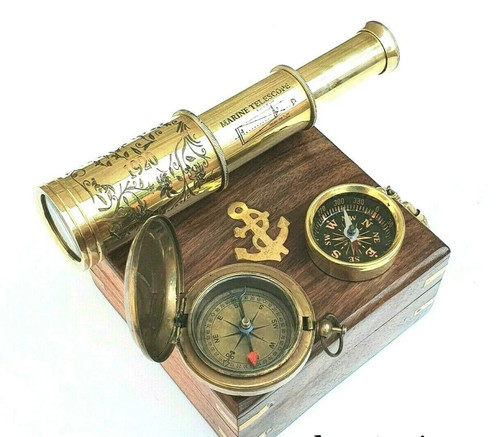 Nautical telescope compass - telescope,