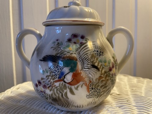 Japanese kutani sugar pot - kutani,