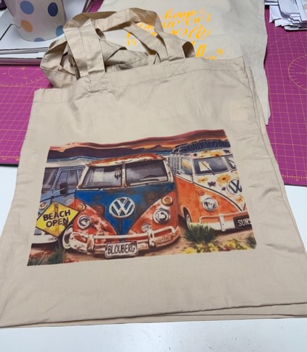 Campervan linen tote - campervan,