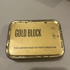Vintage Collectable Gold Block The Aristocrat Of Pipe Tobacco Empty Tin