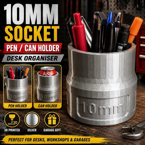 10mm socket pen holder desk - socket,