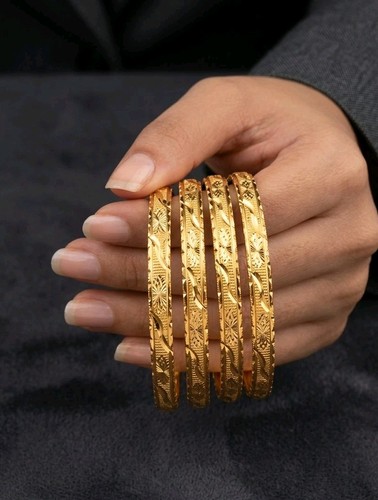 Ethnic bangles 22k gold - ethnic, plated