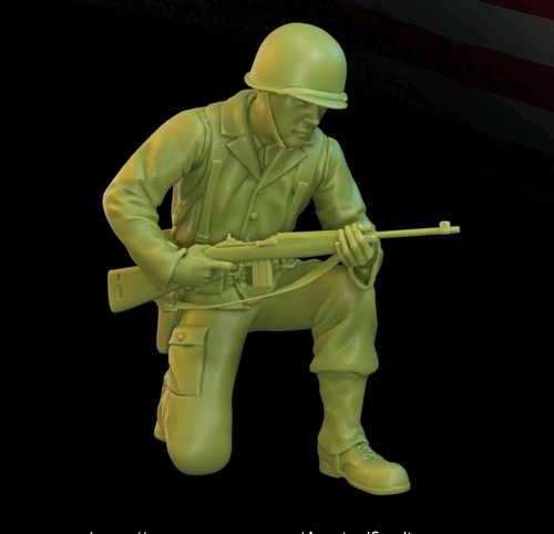 Ww2 soldier 16 unpainted - 1:16,