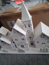 We R Christmas  White Wooden  Church Led Lighting Chain