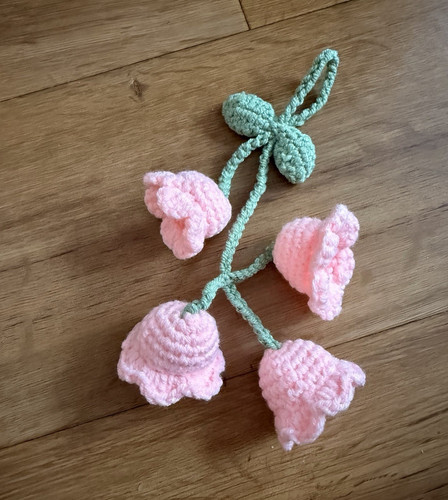 Handmade crochet pink flower - pink,